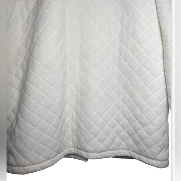 Blair Women’s Vintage Quilted Jacket Ivory sz 3XL Pockets Gold Button Classic - Picture 8 of 14